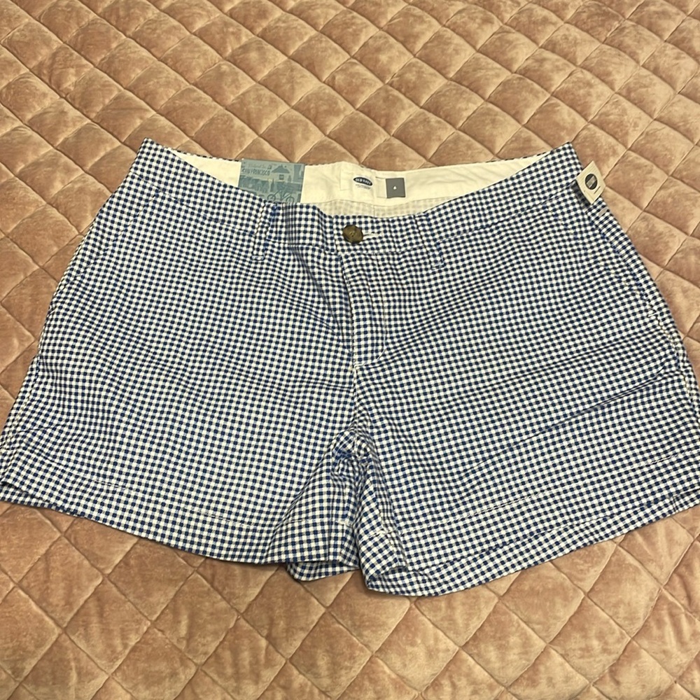 NWT Old Navy size 6 shorts blue white 3 inch inseam